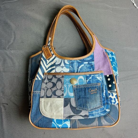 Coach Vintage Y2K Denim patchwork denim Ergo Shoulder Bag